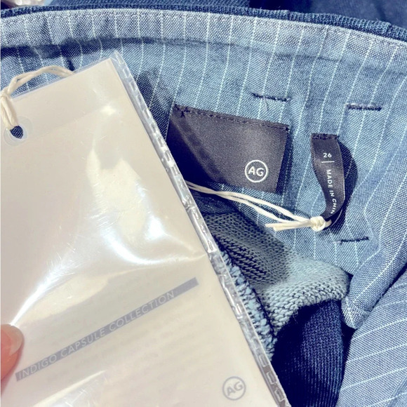 NWT AG Adriano Goldschmied Pentra Indigo Denim Pants Belted Seven Jean Size 26 - Picture 3 of 5